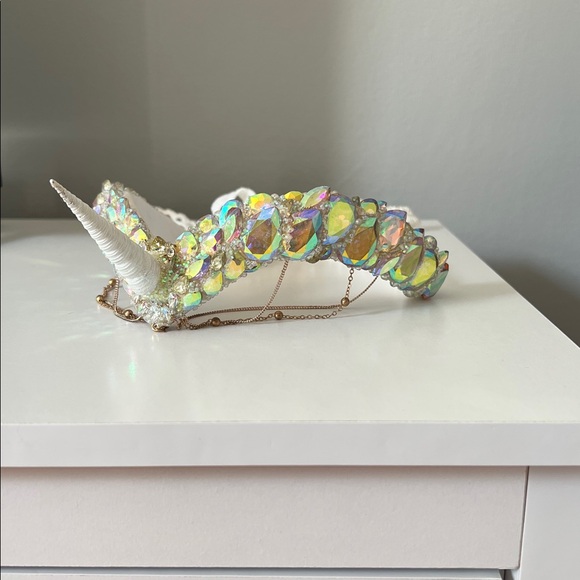 Unicorn Iridescent Gem Crown Headpiece - Picture 5 of 9